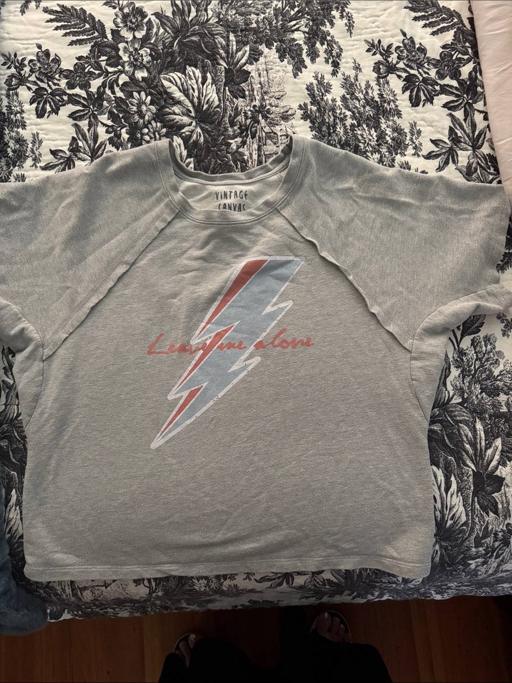 Light Gray Graphic Lightning Tee